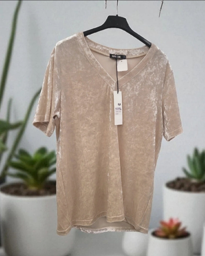 Tee shirt neuf peau de pêche taille s