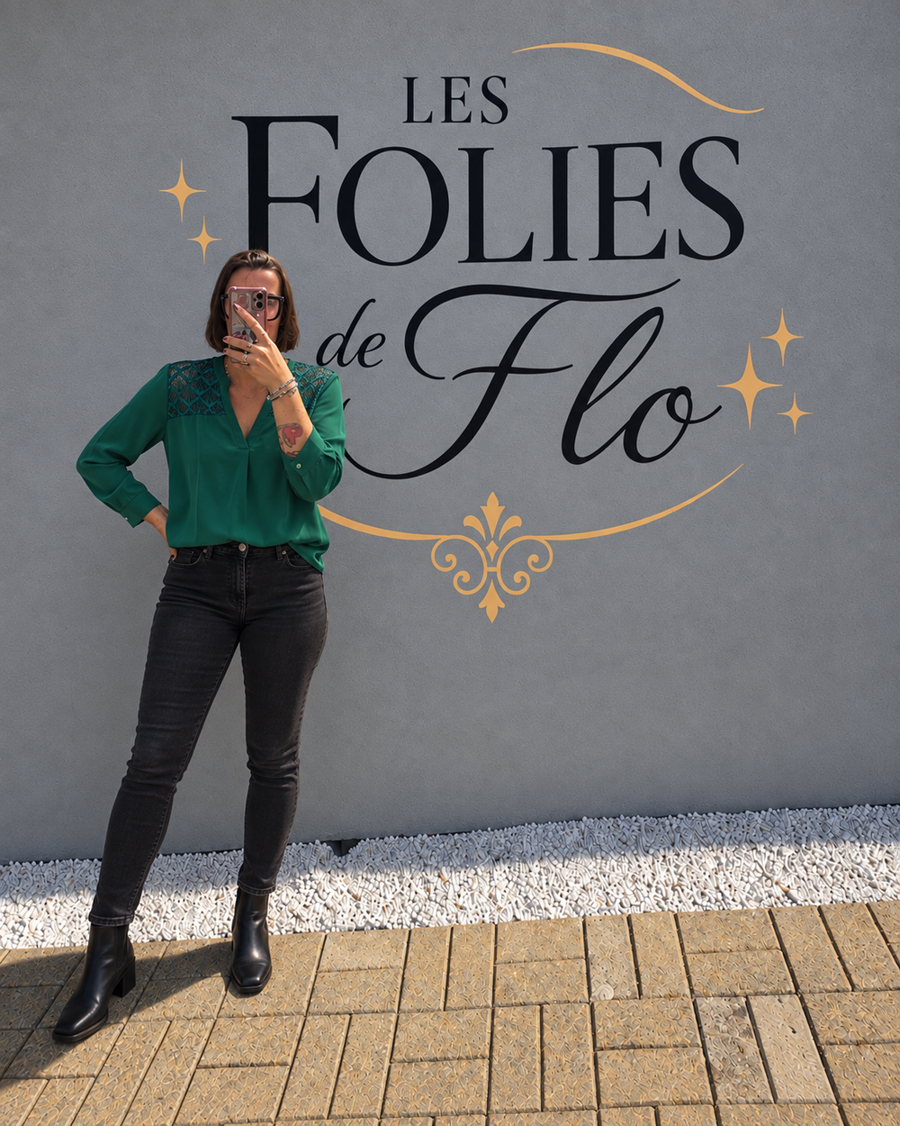 Blouse verte taille l