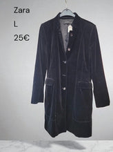 Charger l&#39;image dans la galerie, Veste noire en velours zara taille L
