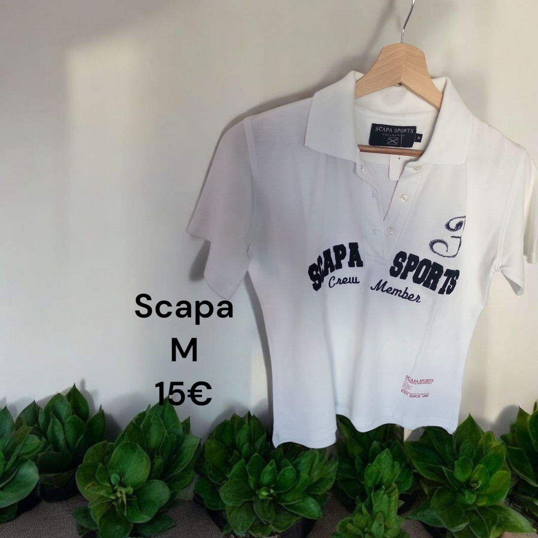 Polo scapa blanc taille m