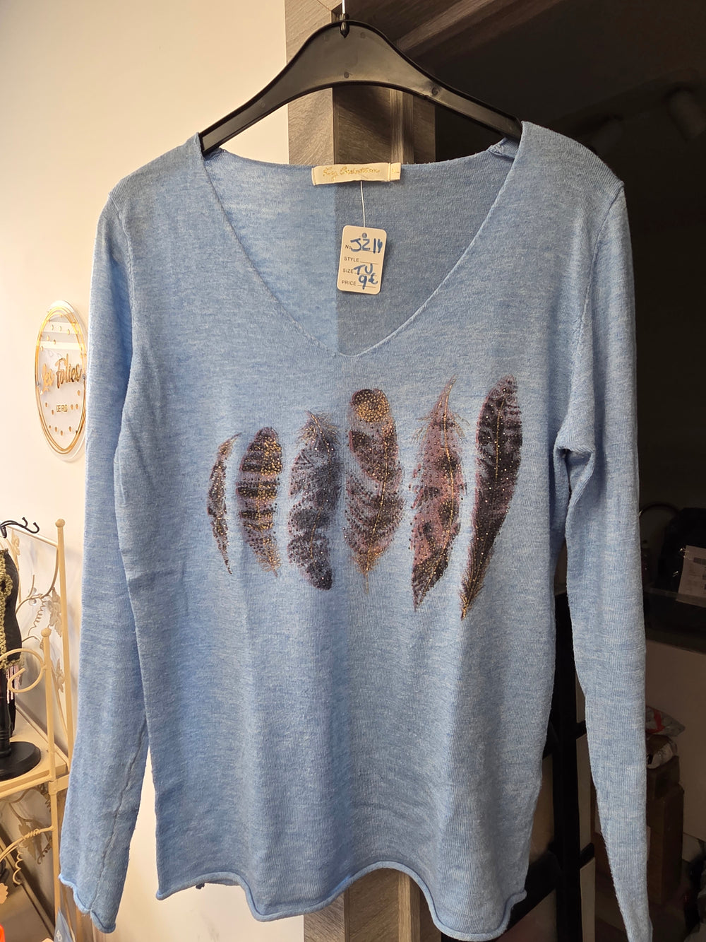 Pull bleu taille unique