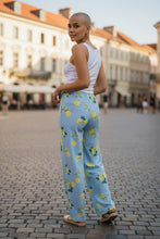 Charger l&#39;image dans la galerie, Pantalon trendone citron bleu taille L
