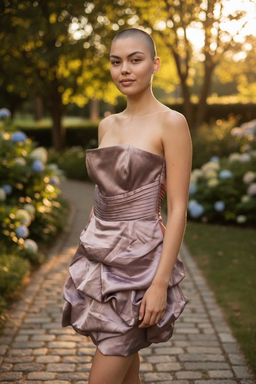 Robe de ceremonie brune new look s
