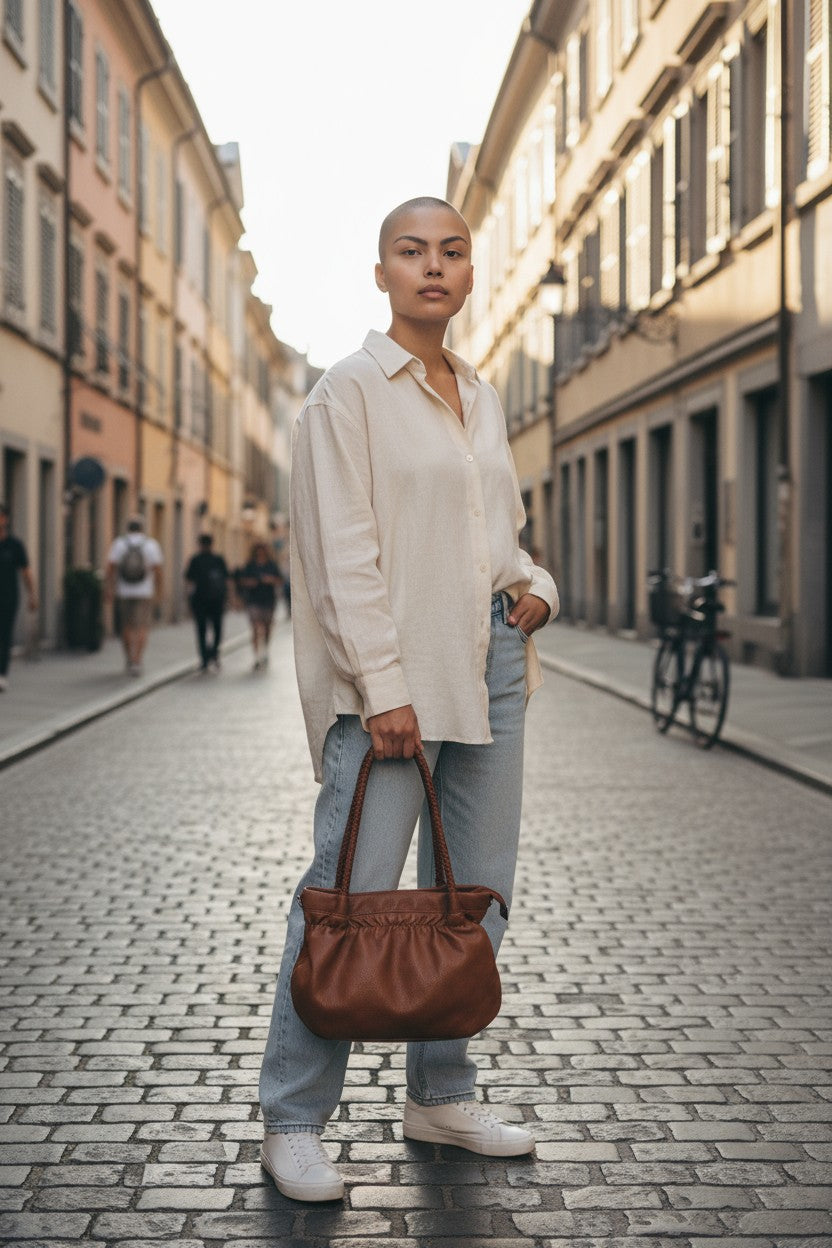 Sac brun grande anse